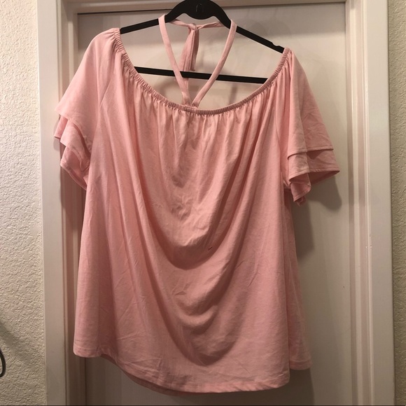 Lane Bryant Tops - Lane Bryant Pink Off-the-Shoulder Top  22/24w